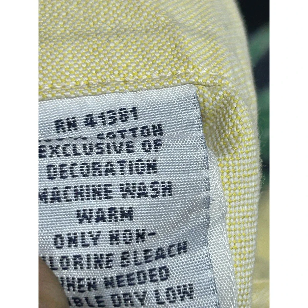 Polo Ralph Lauren Oxford Flesh Pony Shirt Mens L Yellow Long Sleeve Button Down